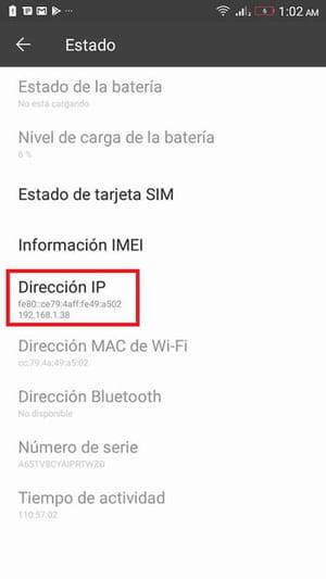 ¿Cuál es la dirección IP de mi celular?